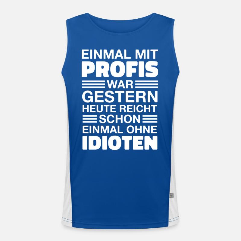 Handwerker Heimwerker Lustig Bauarbeiter Meister Funktionelles Kontrast-Tank Top für Männer 