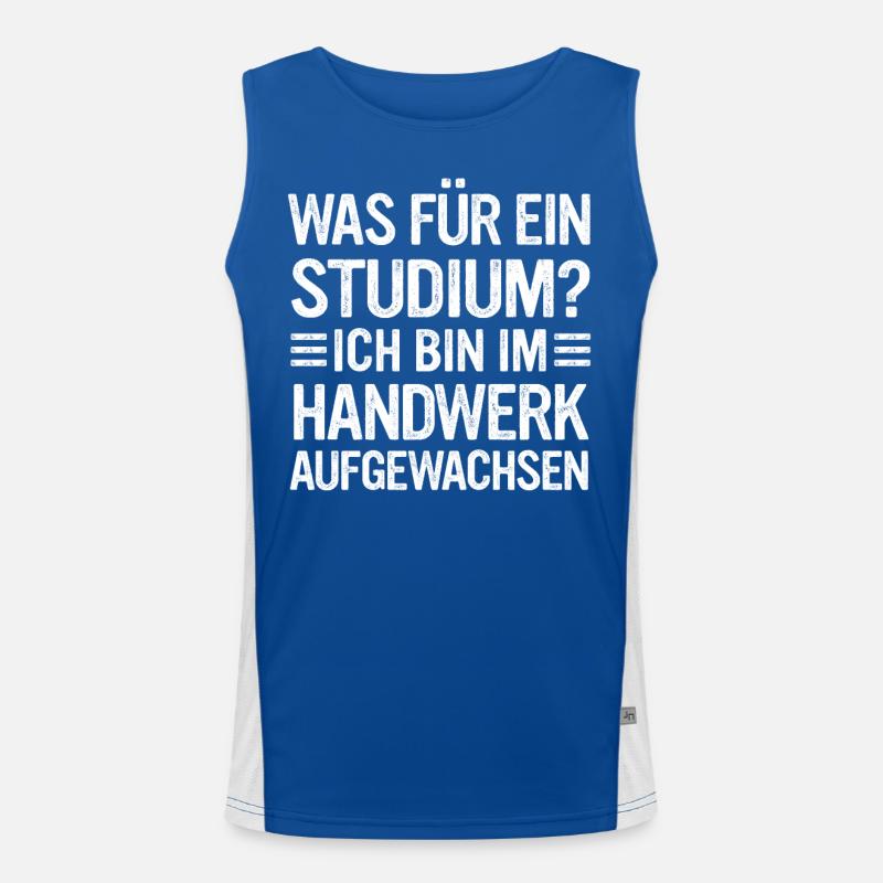 Handwerker Heimwerker Lustig Bauarbeiter Meister Funktionelles Kontrast-Tank Top für Männer 