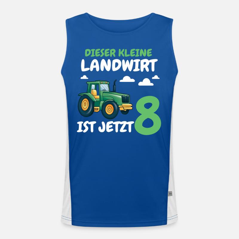 Geschenk 8 Jahre Geburtstagskind Funktionelles Kontrast-Tank Top für Männer 