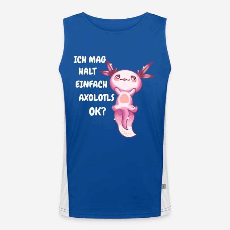 Axolotl Schwanzlurch Axolotls Funktionelles Kontrast-Tank Top für Männer 