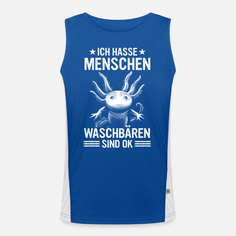 Axolotl Schwanzlurch Axolotls Funktionelles Kontrast-Tank Top für Männer 