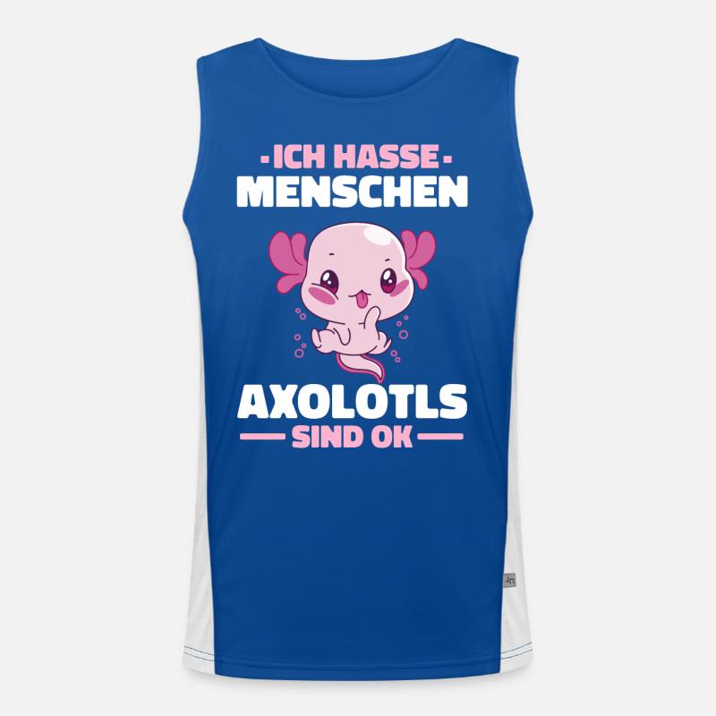 Axolotl Schwanzlurch Axolotls Funktionelles Kontrast-Tank Top für Männer 
