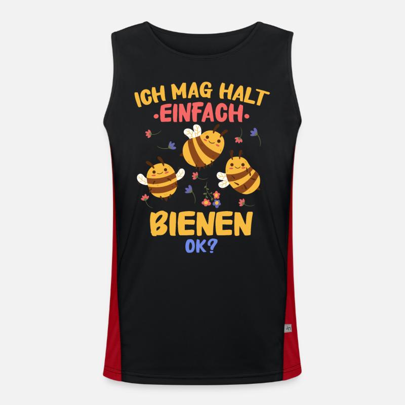 Bienen Imker Bienenzüchter Honigbiene Funktionelles Kontrast-Tank Top für Männer 