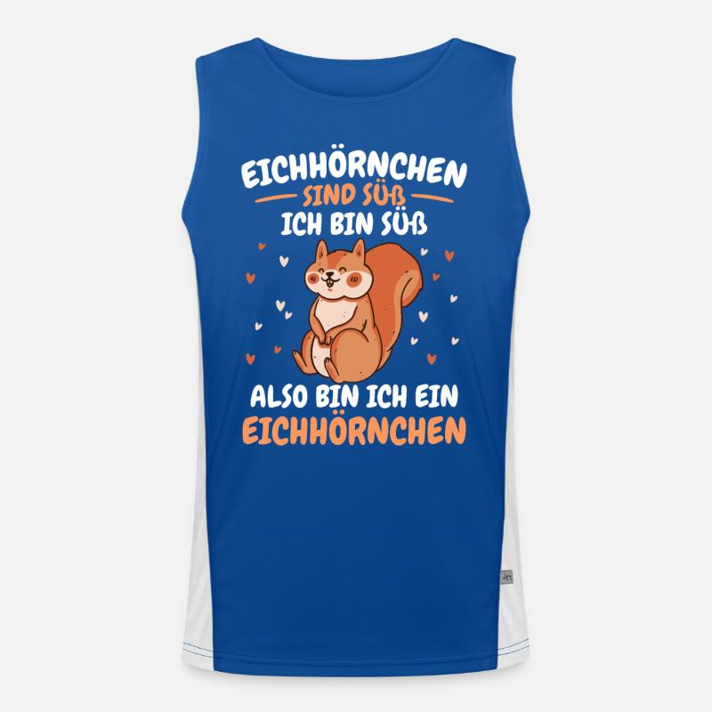 Eichhörnchen Baumhörnchen Squirrel Funktionelles Kontrast-Tank Top für Männer 