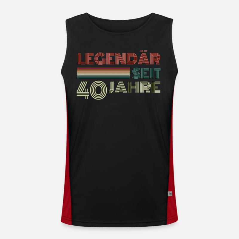 Geschenk 40 Jahre Geburtstagskind Funktionelles Kontrast-Tank Top für Männer 