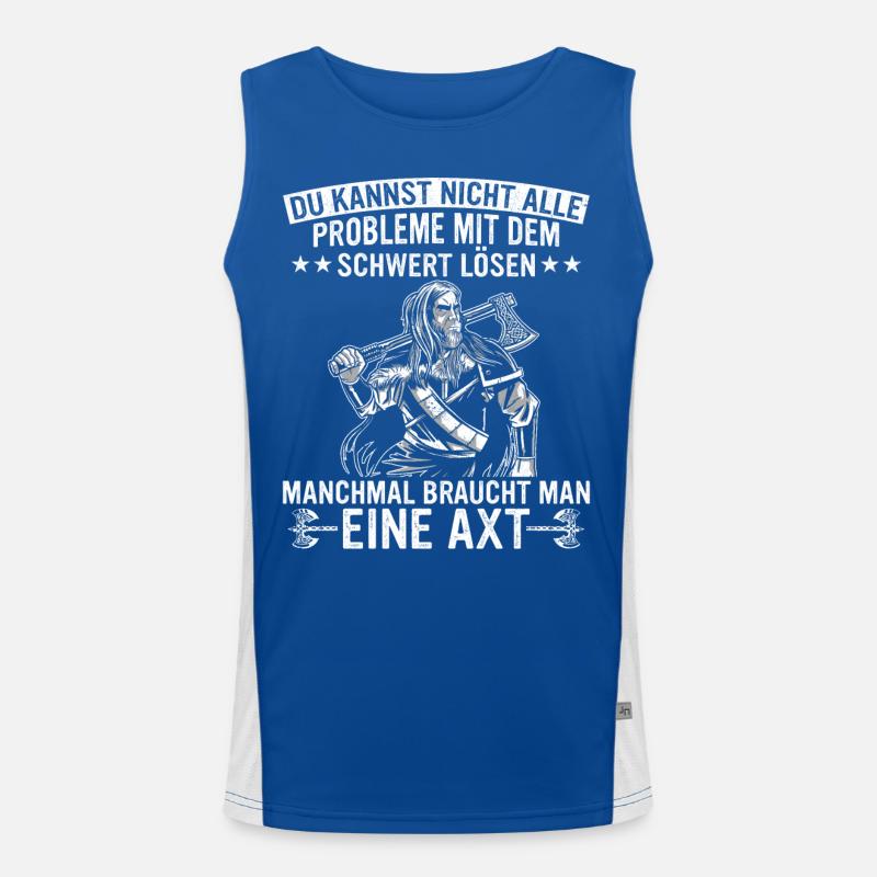Wikinger Nordisch Krieger Valhalla Funktionelles Kontrast-Tank Top für Männer 
