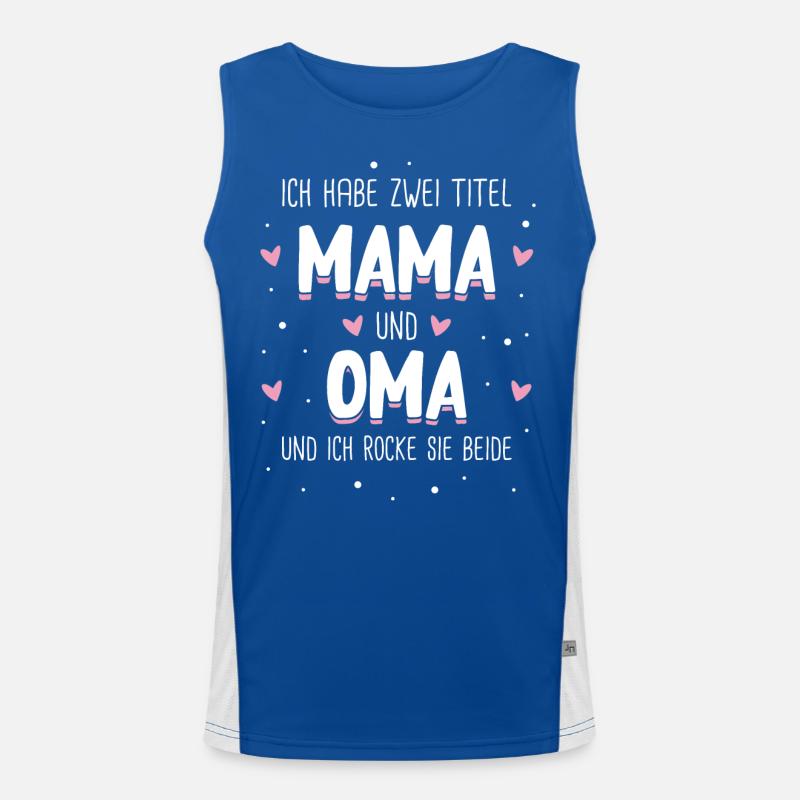 Oma Großmutter Großeltern Muttertag Familie Funktionelles Kontrast-Tank Top für Männer 