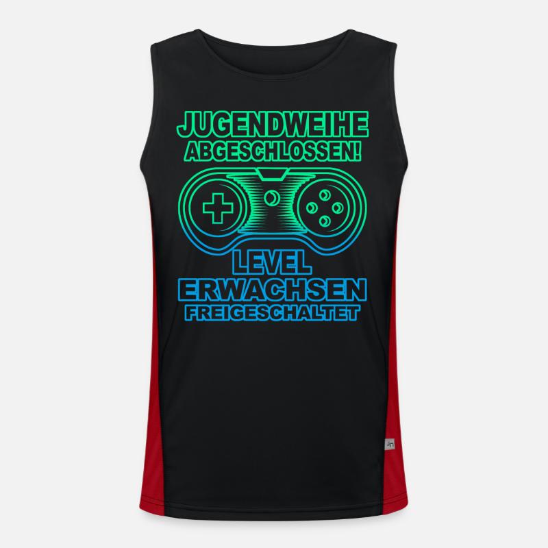 Jugendweihe Mädchen Junge Erwachsen Funktionelles Kontrast-Tank Top für Männer 