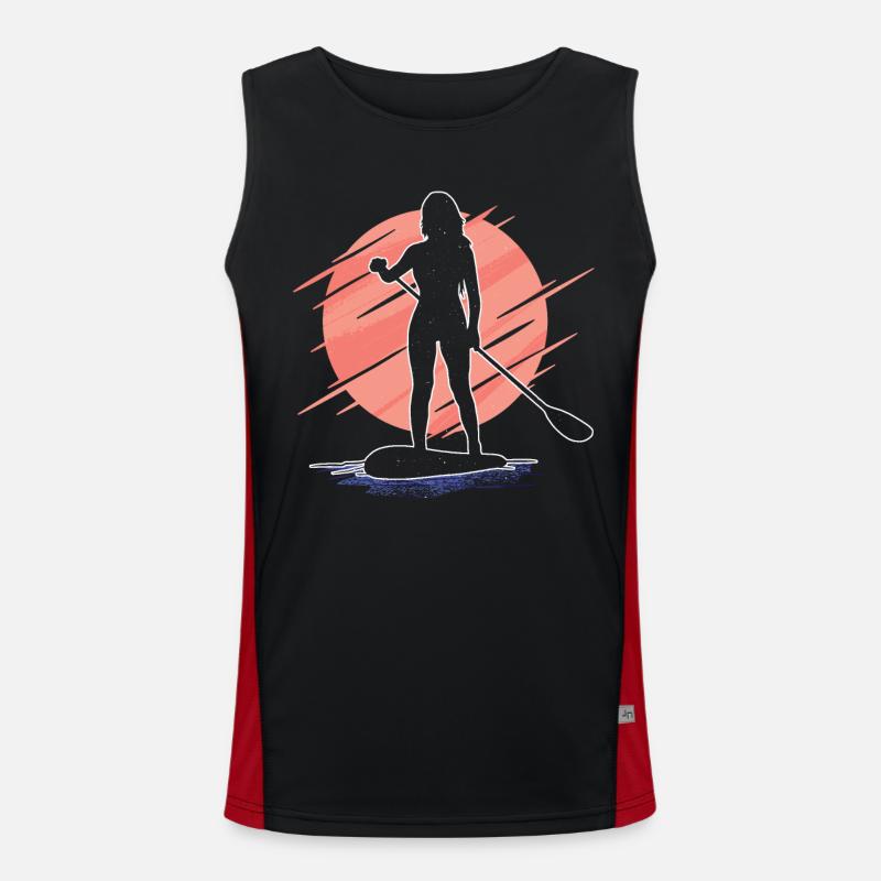 Stand up Paddle SUP Board Surf Paddle Paddle Débardeur respirant contrasté Homme 