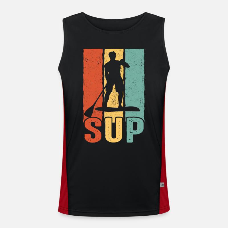 Stand up Paddle SUP Board Surf Paddle Paddle Débardeur respirant contrasté Homme 