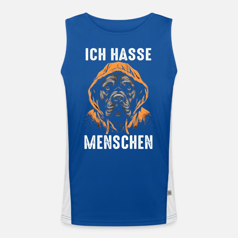 Cane Corso Italiano Hund Funktionelles Kontrast-Tank Top für Männer 