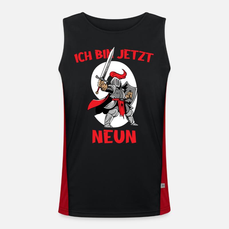 Geschenk 9 Jahre Geburtstagskind Funktionelles Kontrast-Tank Top für Männer 
