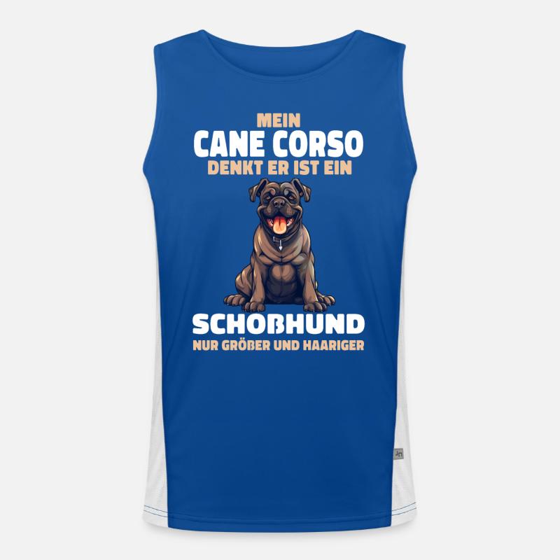 Cane Corso Italiano Hund Funktionelles Kontrast-Tank Top für Männer 