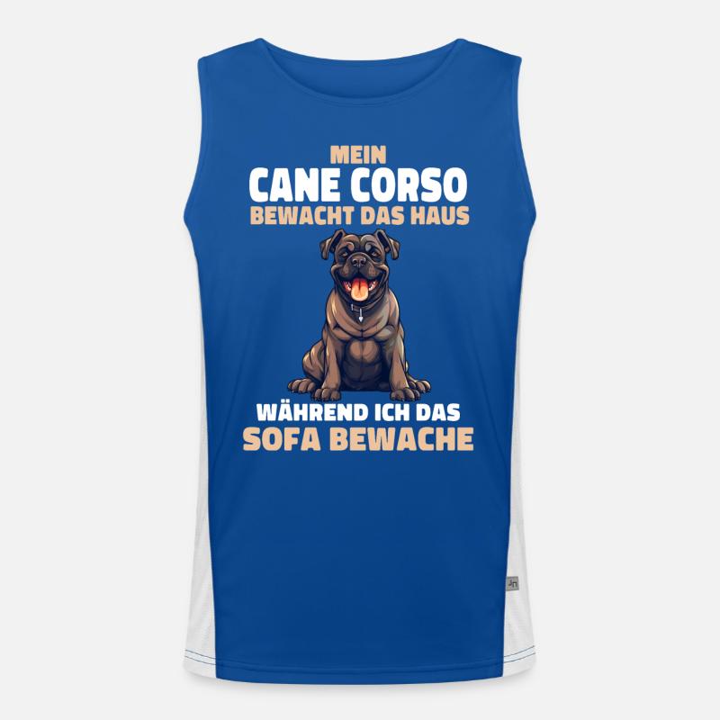 Cane Corso Italiano Hund Funktionelles Kontrast-Tank Top für Männer 