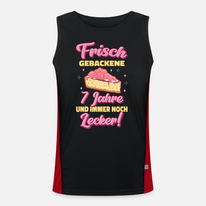 Geschenk 7 Jahre Geburtstagskind Funktionelles Kontrast-Tank Top für Männer 