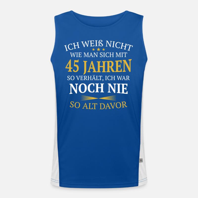 Geschenk 45 Jahre Geburtstagskind Funktionelles Kontrast-Tank Top für Männer 