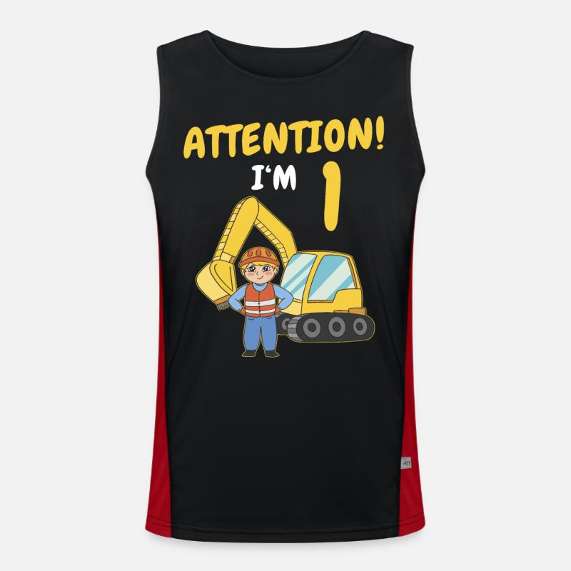 Geschenk 1 Jahr Geburtstagskind Funktionelles Kontrast-Tank Top für Männer 