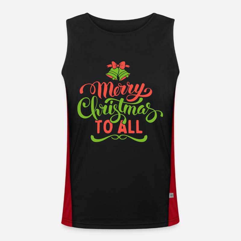 Typographie de Noël Joyeux Noël à tous Débardeur respirant contrasté Homme 