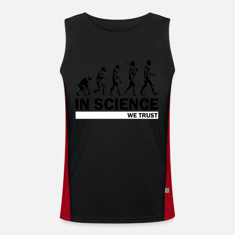 Science Evolution - Men's Functional Contrast Tank Top  - black/red