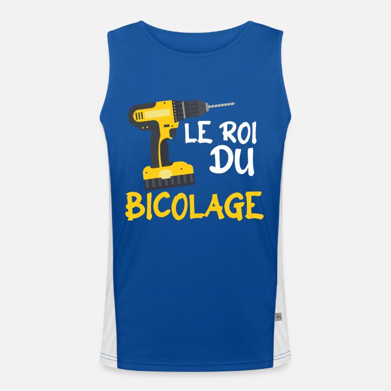 Le Roi Du Bricolage C'est Papy Bricoleur Débardeur respirant contrasté Homme 