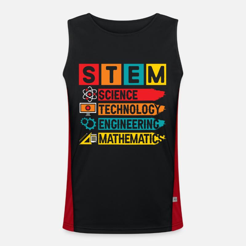 STEM Science Technology Engineering Mathematics Funktionelles Kontrast-Tank Top für Männer 