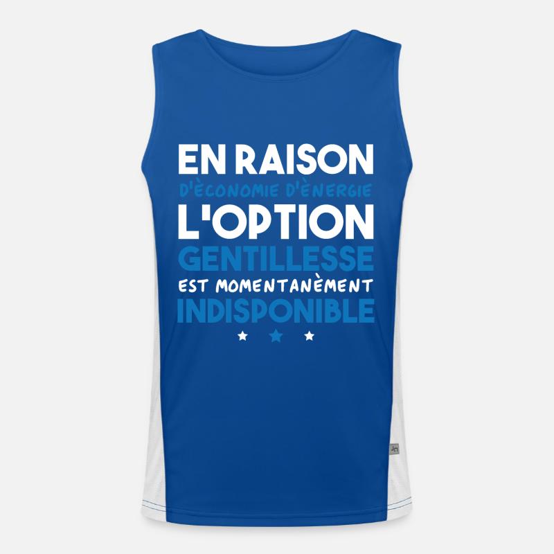 Option gentillesse indisponible Débardeur respirant contrasté Homme 