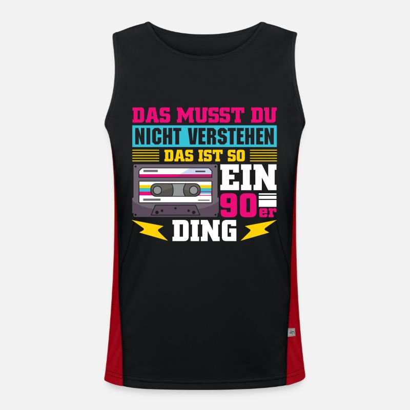 Das ist so ein 90er Ding Funktionelles Kontrast-Tank Top für Männer 