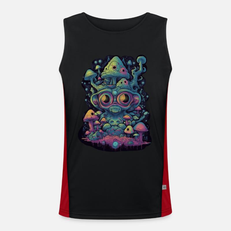 Trippy Alien Men's Functional Contrast Tank Top 