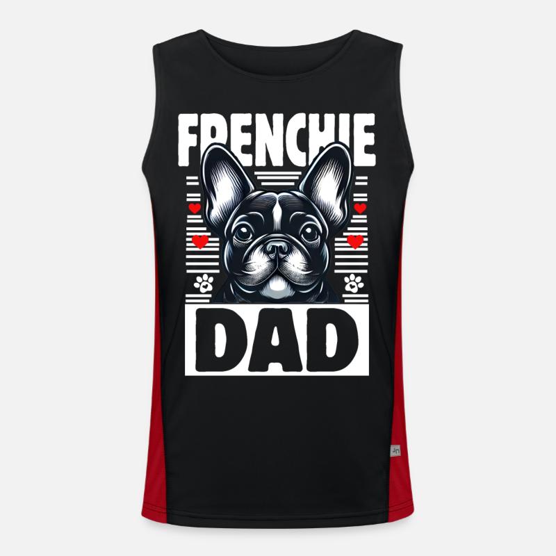 Frenchie Dad Funktionelles Kontrast-Tank Top für Männer 