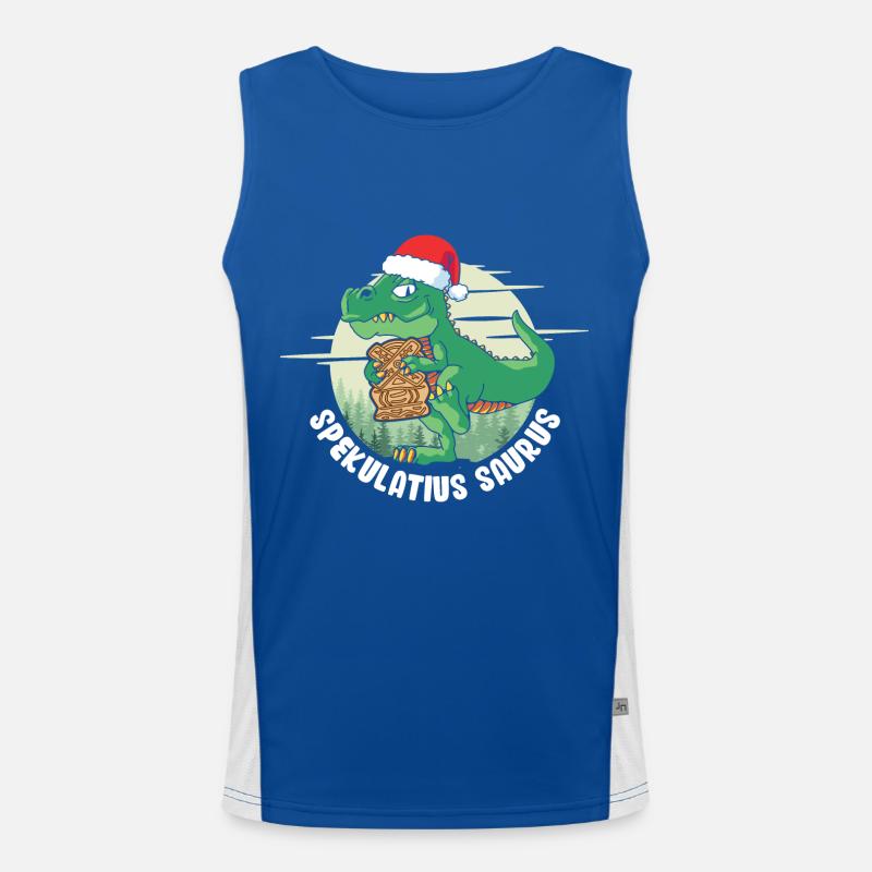 Spekulatius Saurus Funktionelles Kontrast-Tank Top für Männer 