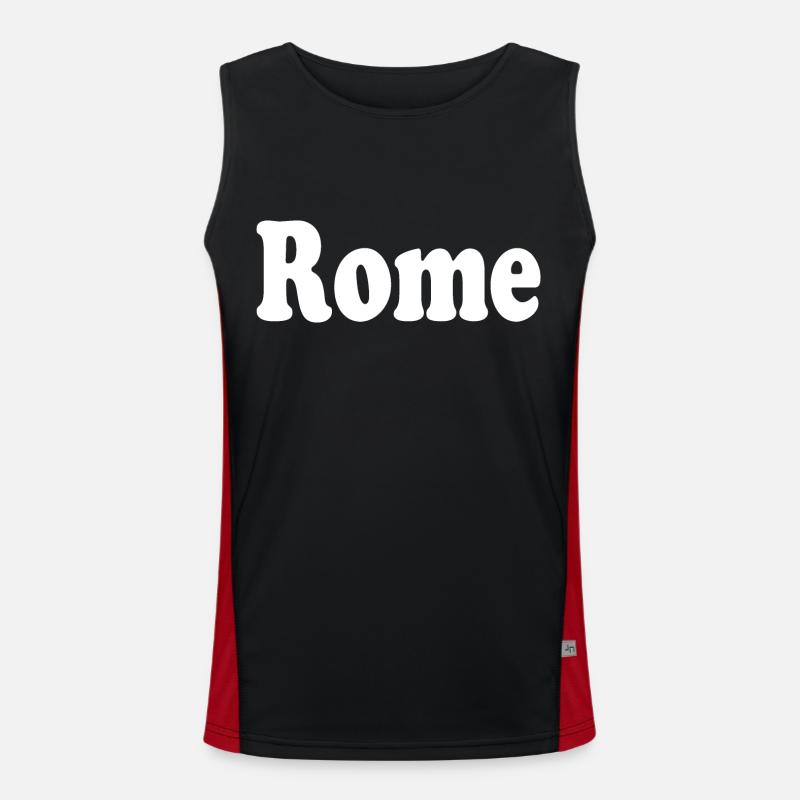 rome rom Funktionelles Kontrast-Tank Top für Männer 