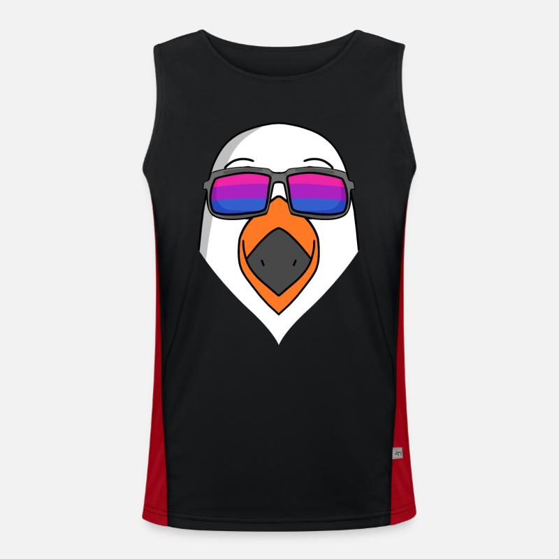 Bisexuell Möwe Geschenk Funktionelles Kontrast-Tank Top für Männer 