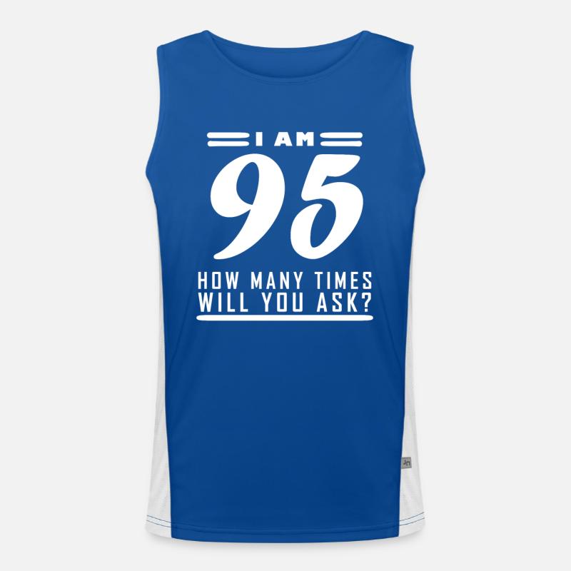 Ich bin 95 – 95. Geburtstag Geschenk Funktionelles Kontrast-Tank Top für Männer 