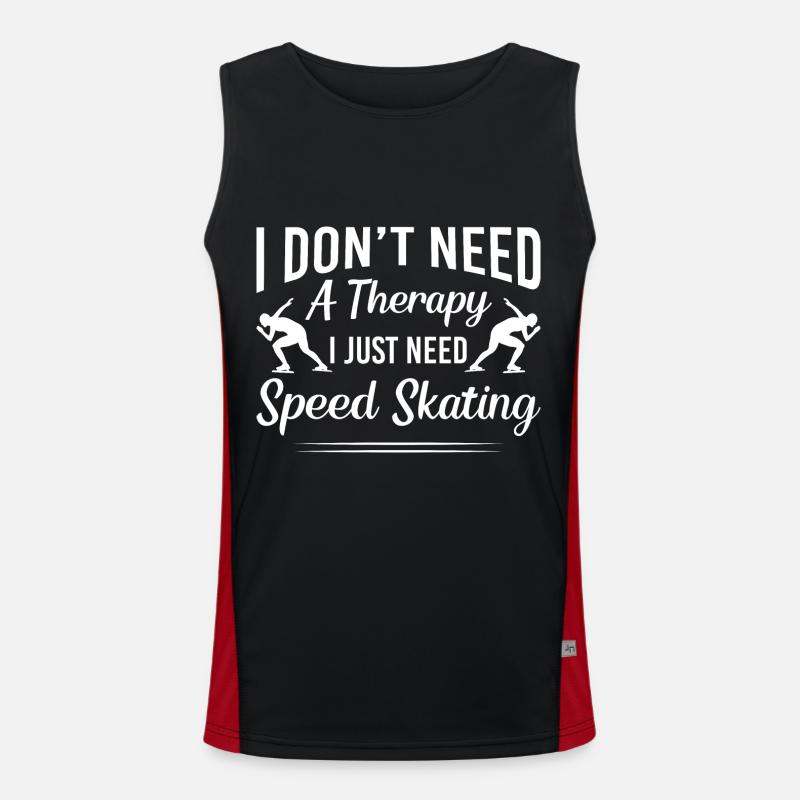 I dont need a therapyjust need speed skating Funktionelles Kontrast-Tank Top für Männer 