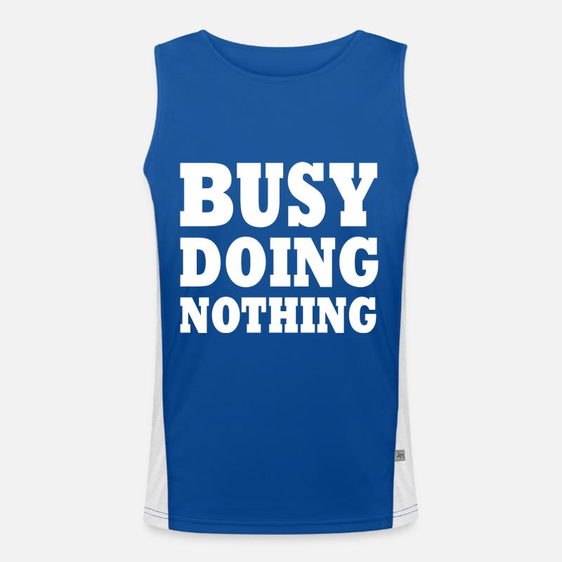 busy doing nothing Funktionelles Kontrast-Tank Top für Männer 