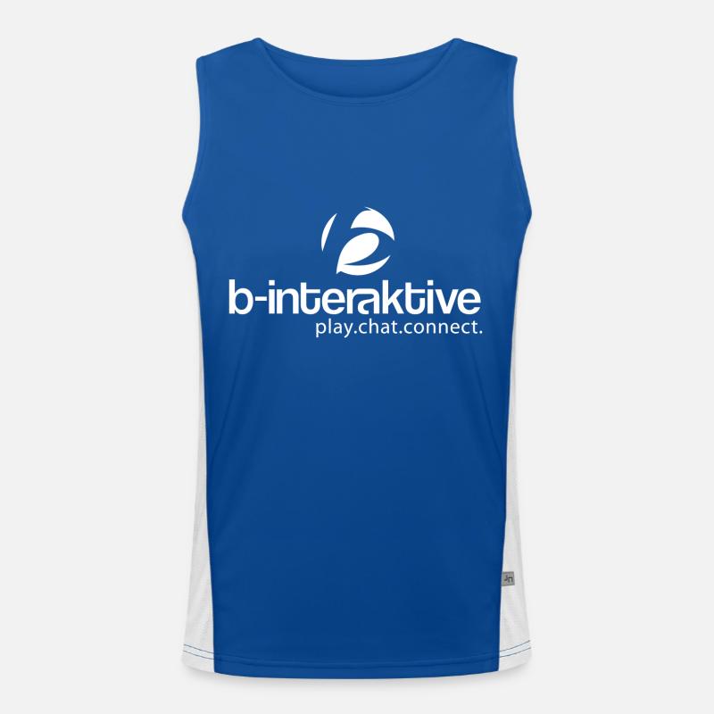 b-interaktive Logo Funktionelles Kontrast-Tank Top für Männer 
