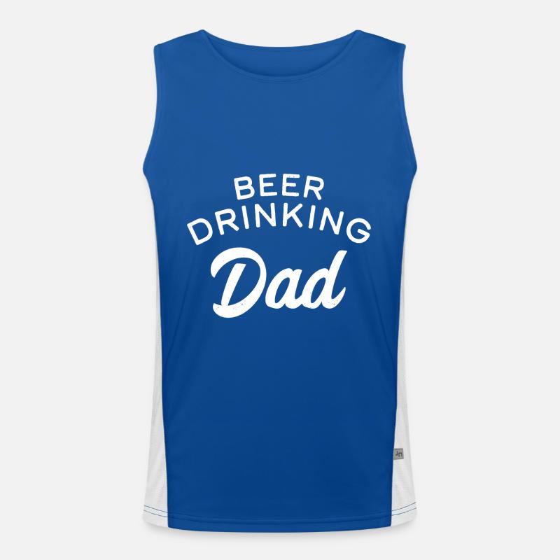 Beer Drinking Dad Men's Functional Contrast Tank Top 