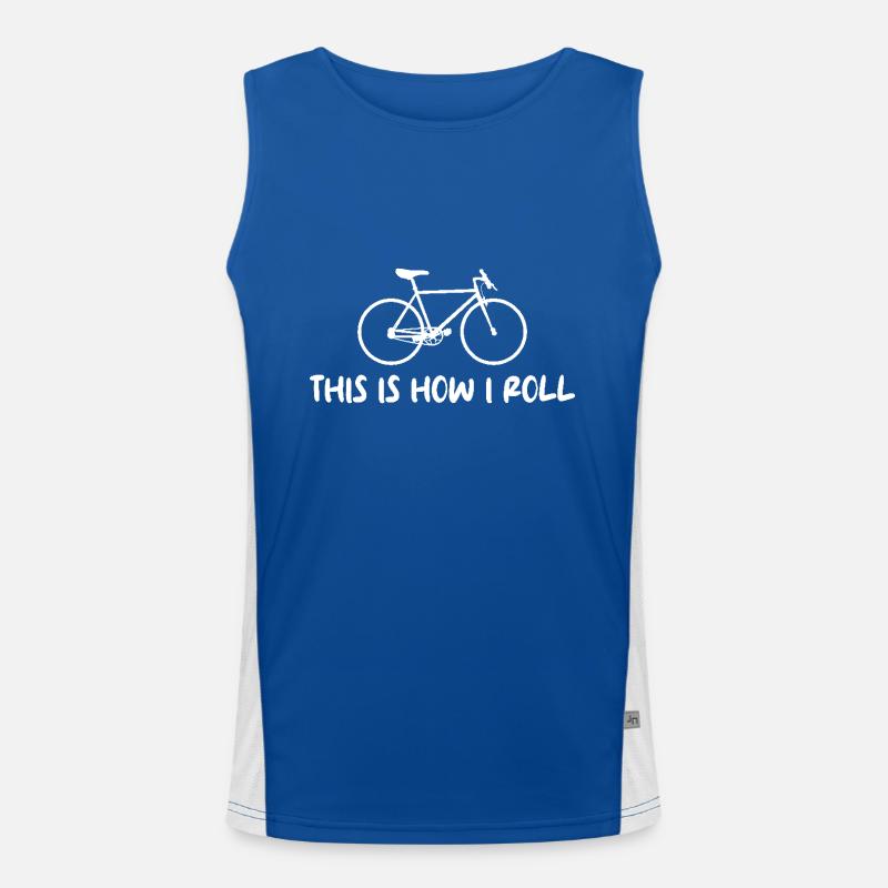 Fahrrad Radfahren This is how i roll Funktionelles Kontrast-Tank Top für Männer 