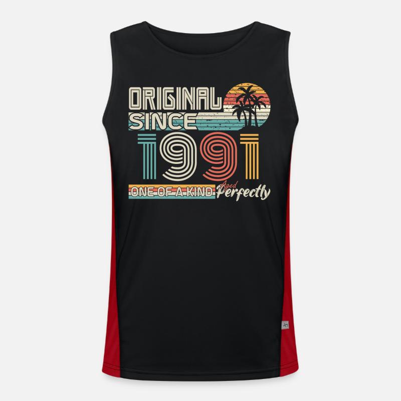 1991 Jubiläum 1991 geboren 1991 Jubiläum Funktionelles Kontrast-Tank Top für Männer 