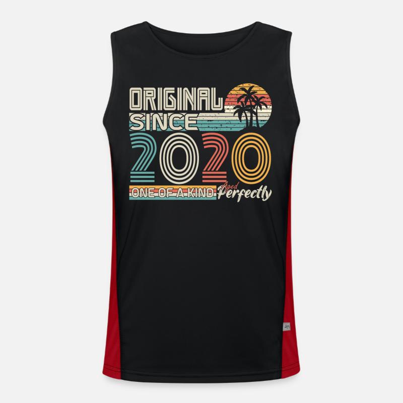 2020 Jubiläum 2020 geboren 2020 Jubiläum Funktionelles Kontrast-Tank Top für Männer 