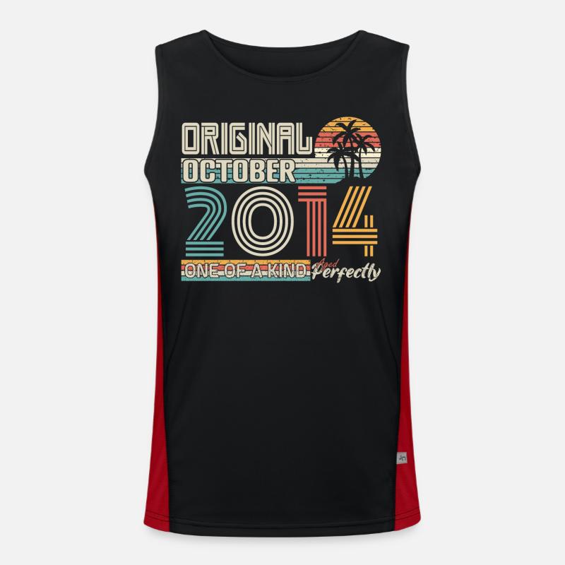 October 2014 Birthday October 2014 Gift 2014 Men's Functional Contrast Tank Top 