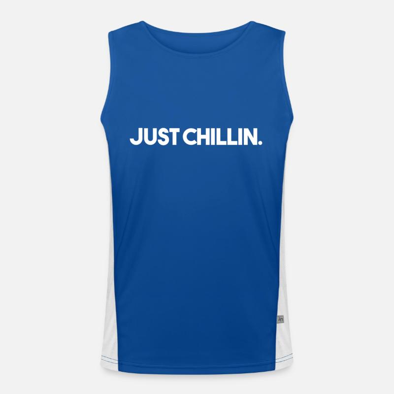 JUST CHILLIN. Funktionelles Kontrast-Tank Top für Männer 