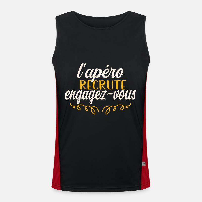 apéro recrute engagez vous Débardeur respirant contrasté Homme 