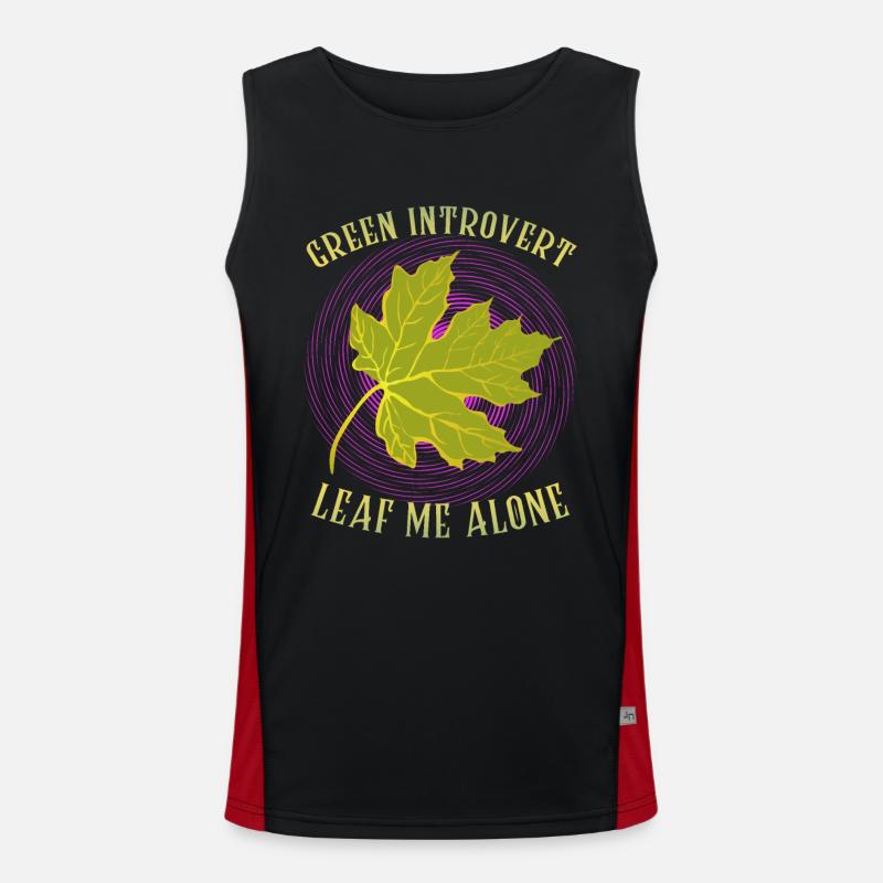 Introvertiert, Eigenbrötler, lustiger Spruch, Pun Funktionelles Kontrast-Tank Top für Männer 