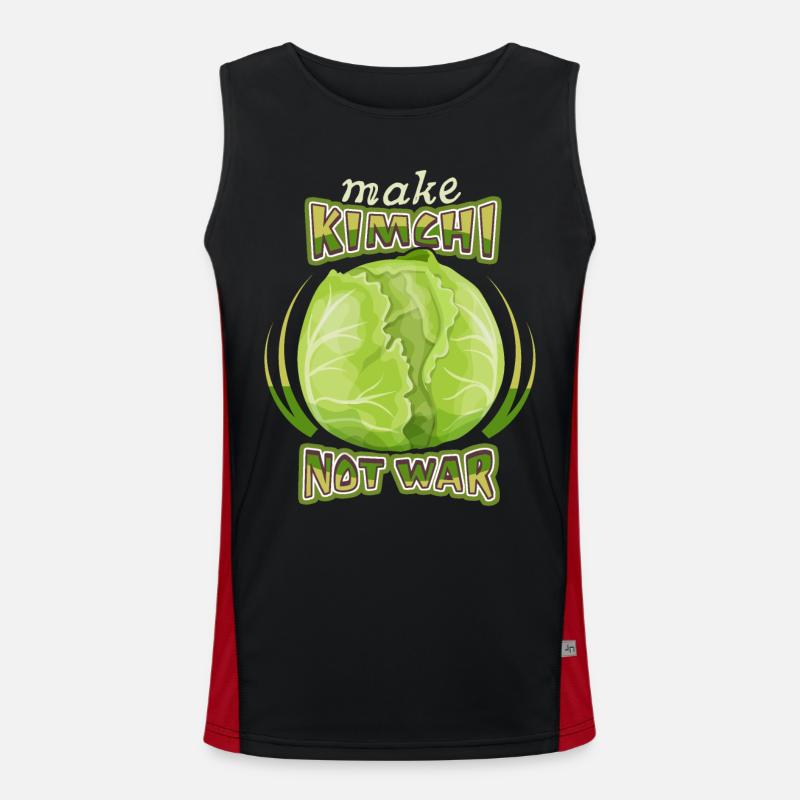 Kohl, Weißkohl, Kimchi, lustiger Spruch Funktionelles Kontrast-Tank Top für Männer 