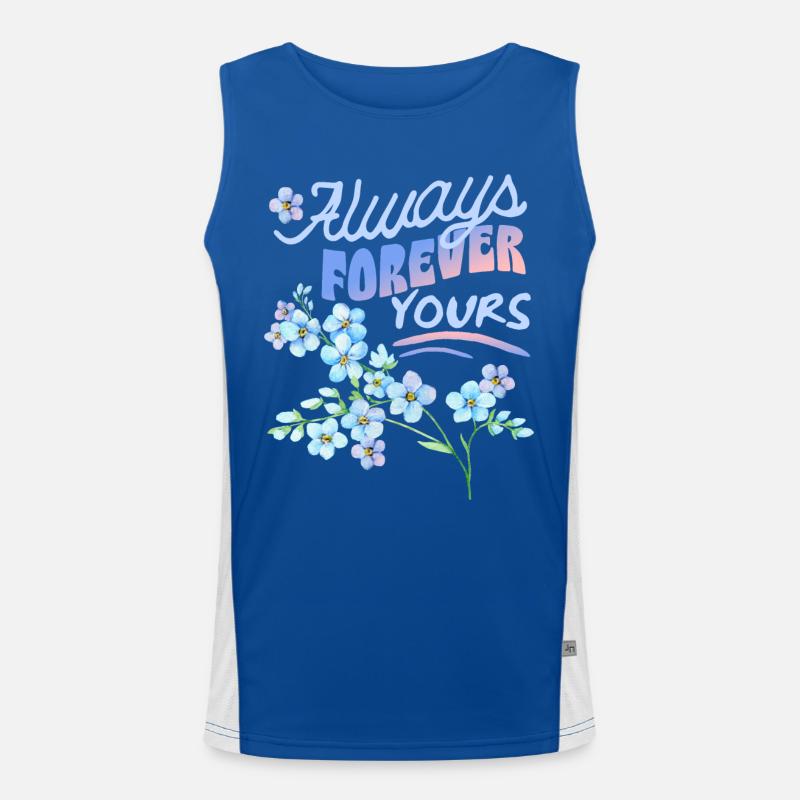 Forget-my-not, myosotis, Saint-Valentin Débardeur respirant contrasté Homme 