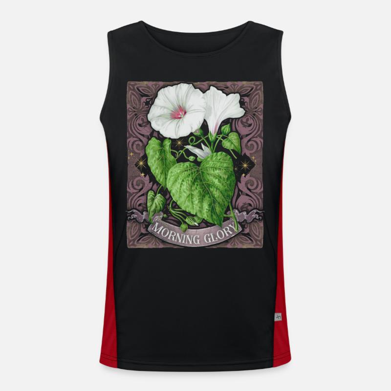 Ackerwinde, Winde, vintage botanische Illustration Funktionelles Kontrast-Tank Top für Männer 