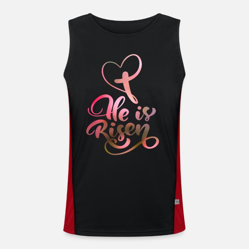 Easter Jesus Christ Resurrection Saying Men's Functional Contrast Tank Top 