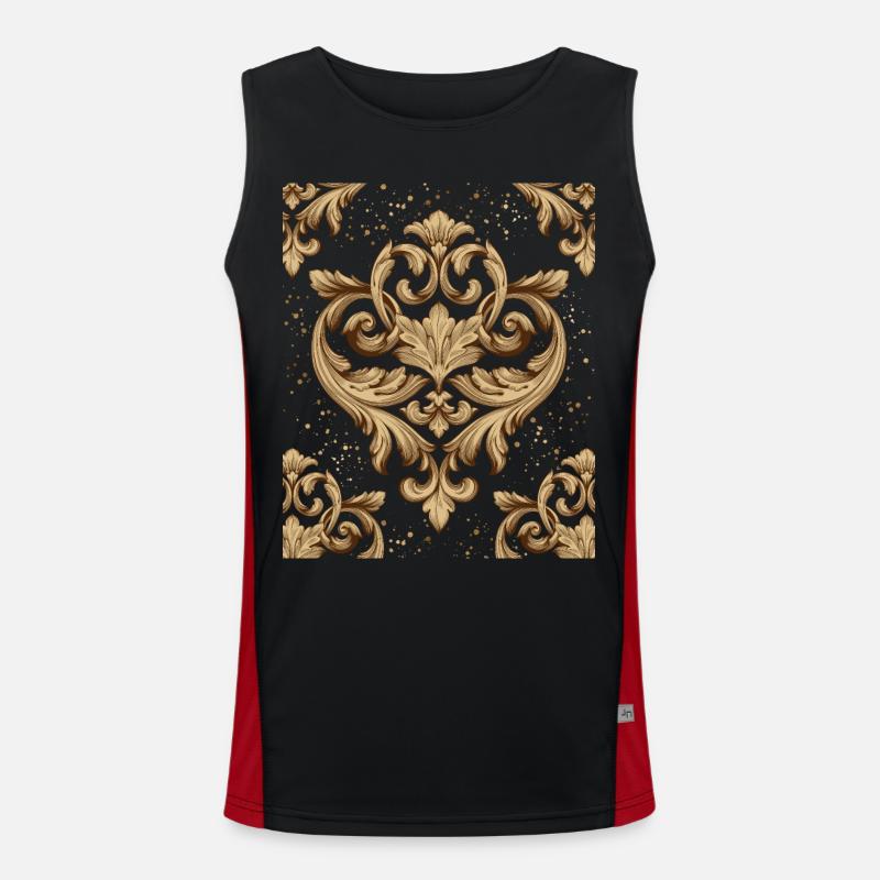 Baroque, Baroque Design, Baroque Boho Ornament Men's Functional Contrast Tank Top 