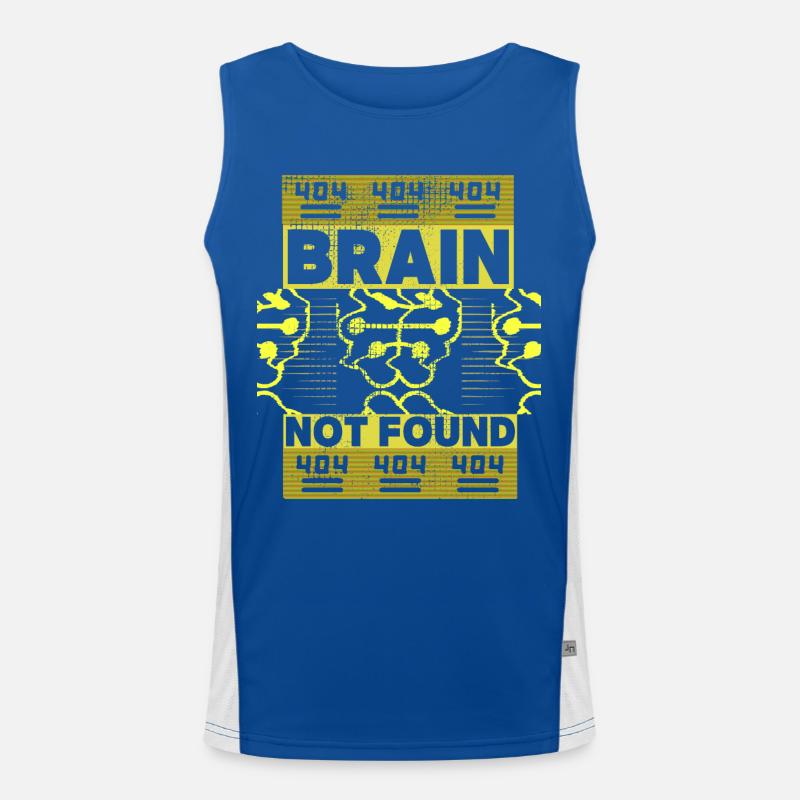 404-html error, Computer-Nerd, lustiger Spruch Funktionelles Kontrast-Tank Top für Männer 